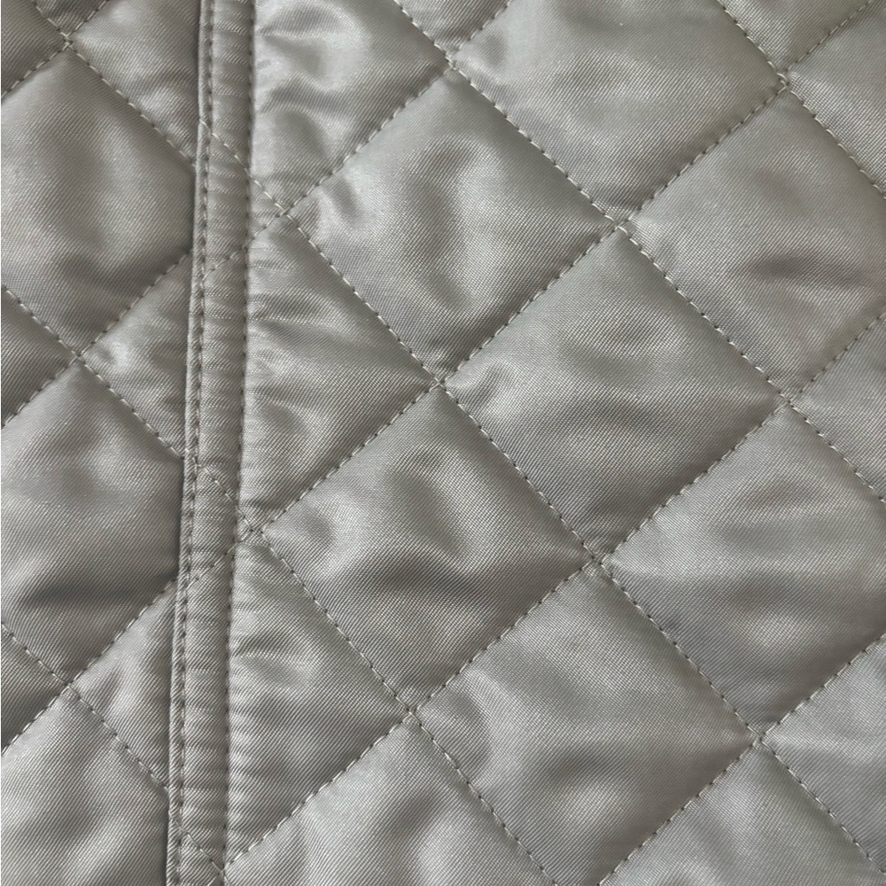 Nwot Burberry gray moto biker  Quilted Jacket Medium women - Picture 5 of 11